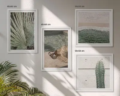 Accessoires voor tropische planten meerluik in lijst
