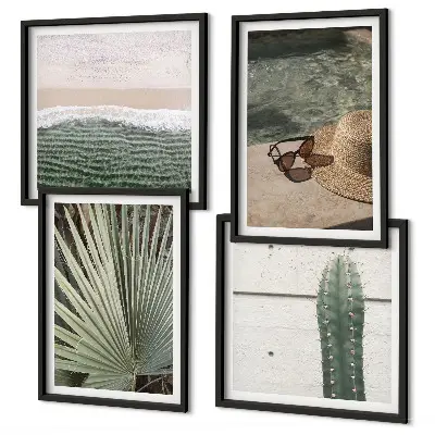 Accessoires voor tropische planten meerluik in lijst