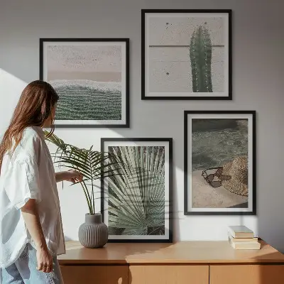 Accessoires voor tropische planten meerluik in lijst