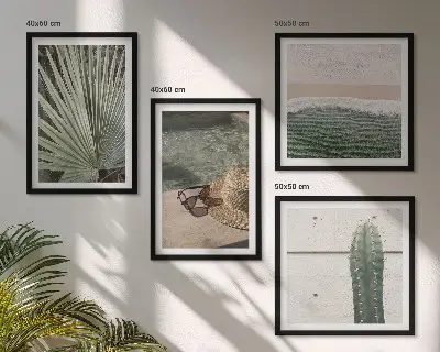 Accessoires voor tropische planten meerluik in lijst