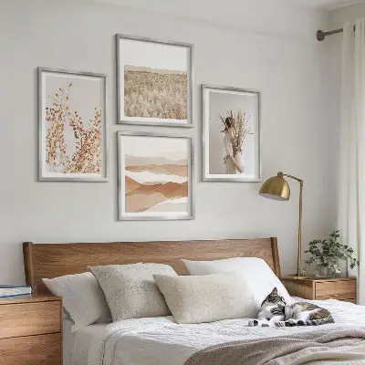Plantenmotieven in boho-stijl meerluik in lijst