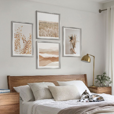 Meerluik in lijst Plantenmotieven in boho-stijl