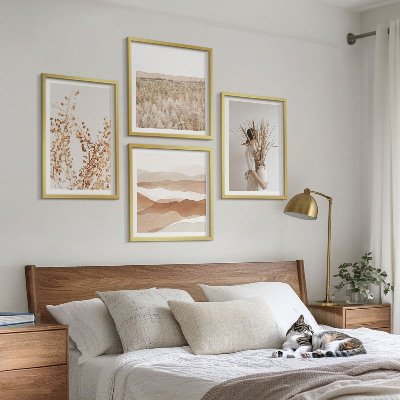 Meerluik in lijst Plantenmotieven in boho-stijl