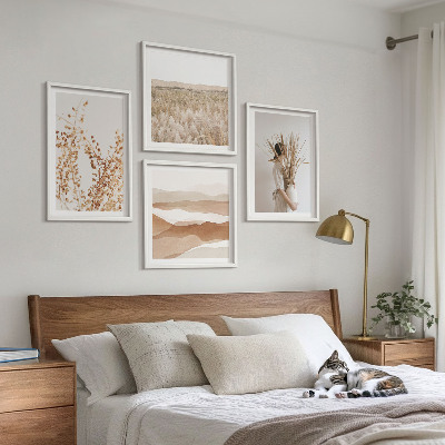 Meerluik in lijst Plantenmotieven in boho-stijl