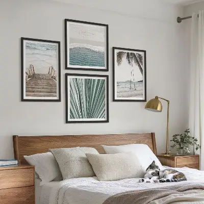 Tropische vakantie set van posters met lijst