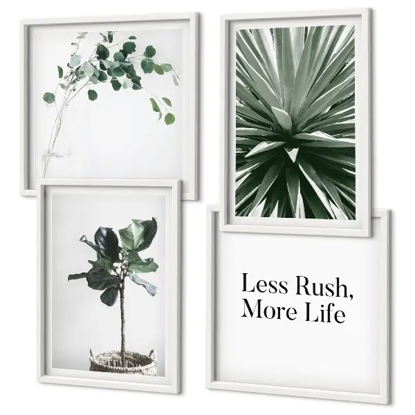 Groene planten minimalisme meerluik in lijst