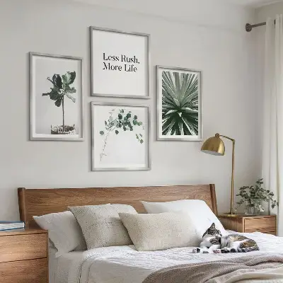 Groene planten minimalisme meerluik in lijst