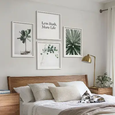 Groene planten minimalisme meerluik in lijst