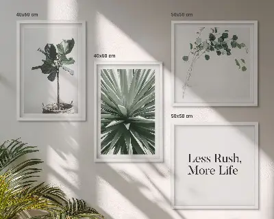 Groene planten minimalisme meerluik in lijst