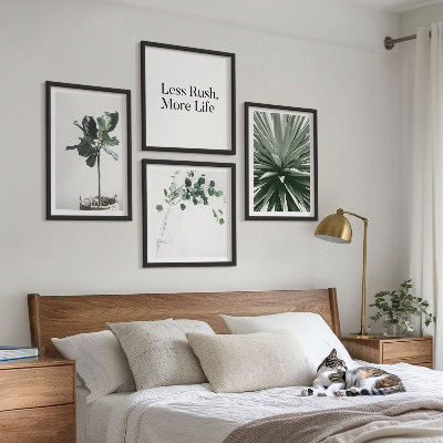 Meerluik in lijst Groene planten minimalisme