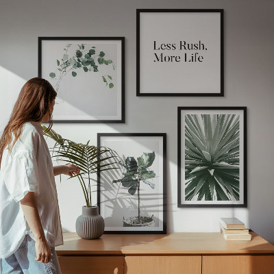 Meerluik in lijst Groene planten minimalisme