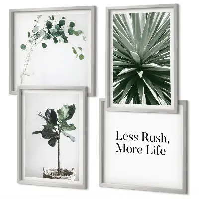 Groene planten minimalisme meerluik in lijst