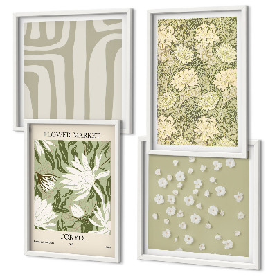 Meerluik in lijst Boho planten pastel composities