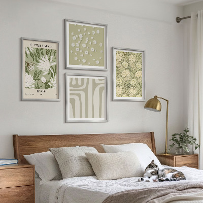 Meerluik in lijst Boho planten pastel composities