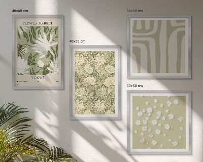 Meerluik in lijst Boho planten pastel composities