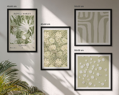 Meerluik in lijst Boho planten pastel composities