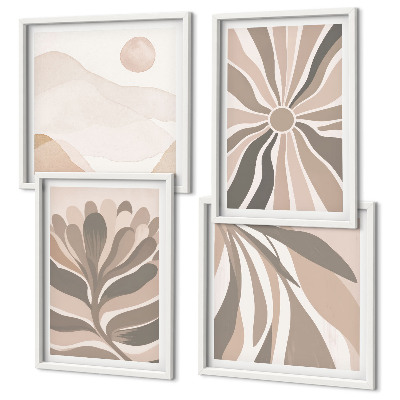 Set van posters met lijst Abstracte plantpatronen