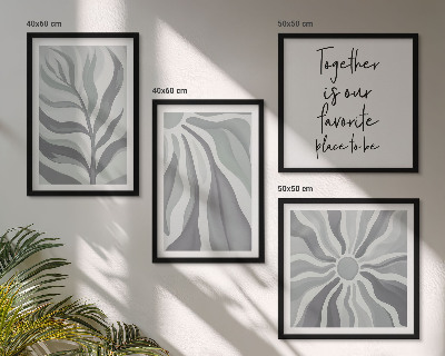 Meerluik in lijst Illustraties van pastelkleurige bloemenpatronen