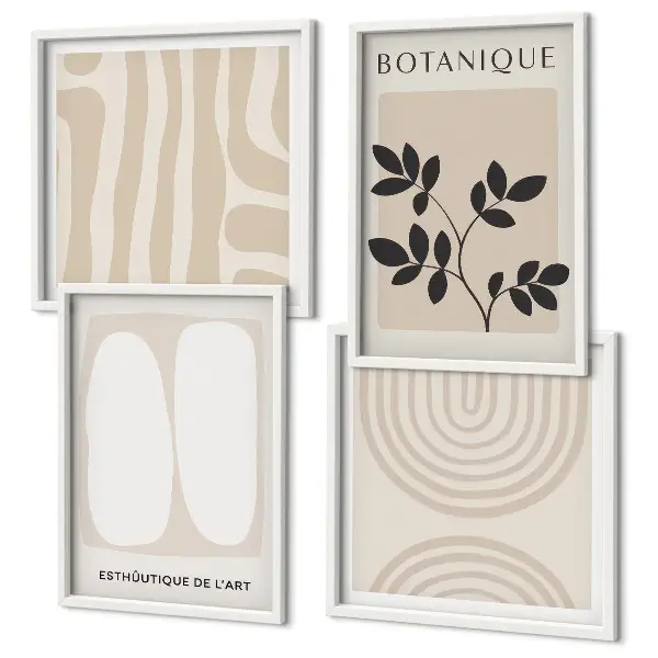 Boho delicate plantenposters meerluik in lijst