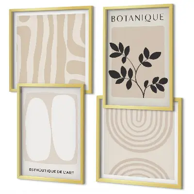 Boho delicate plantenposters meerluik in lijst
