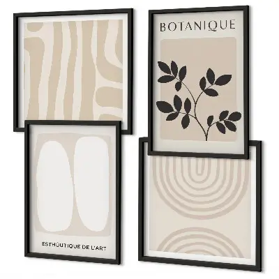 Boho delicate plantenposters meerluik in lijst
