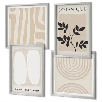 Boho delicate plantenposters meerluik in lijst