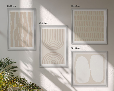 Meerluik in lijst Abstracte boho-patronen en -vormen