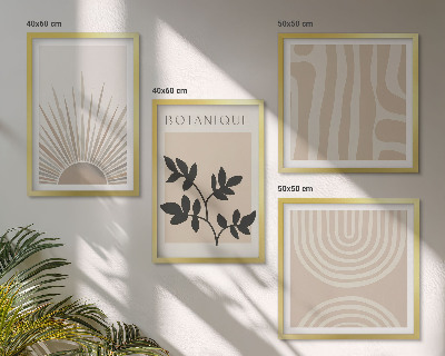 Set van posters met lijst Abstracte plantpatronen