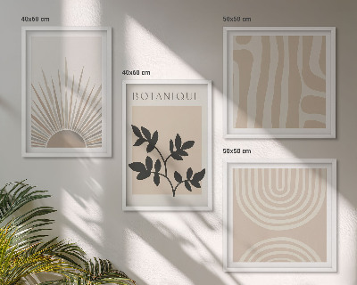 Set van posters met lijst Abstracte plantpatronen