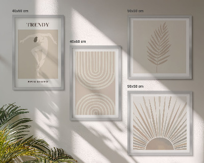 Meerluik in lijst Pastel boho abstracte posters