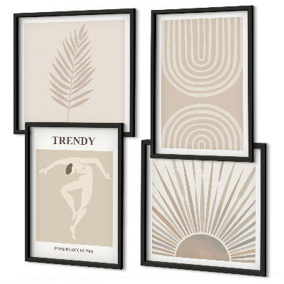 Meerluik in lijst Pastel boho abstracte posters