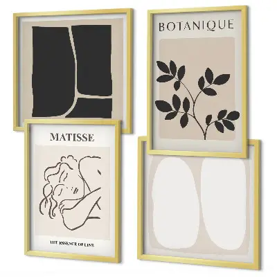 Matisse plantenschilderijen set van posters inclusief lijsten