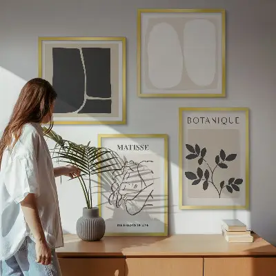 Matisse plantenschilderijen set van posters inclusief lijsten