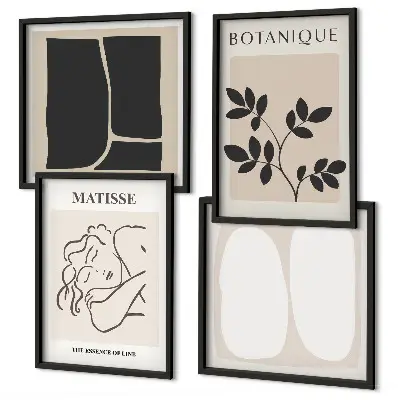 Matisse plantenschilderijen set van posters inclusief lijsten