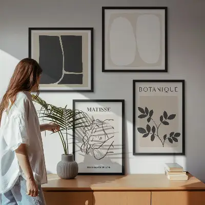 Matisse plantenschilderijen set van posters inclusief lijsten