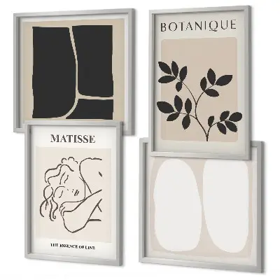 Matisse plantenschilderijen set van posters inclusief lijsten