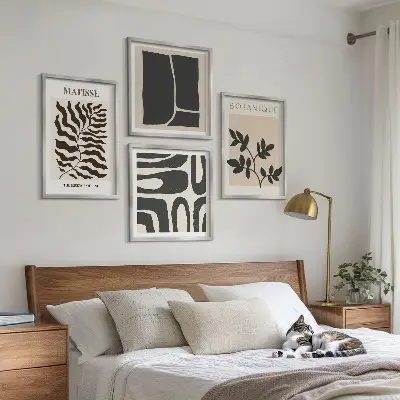 Minimalistische plantenposters meerluik in lijst