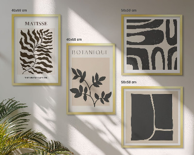 Meerluik in lijst Minimalistische plantenposters