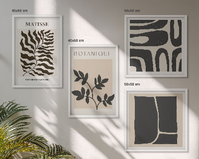 Meerluik in lijst Minimalistische plantenposters