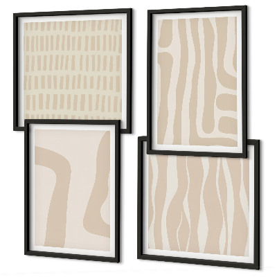 Meerluik in lijst Abstracte boho-patronen en -vormen