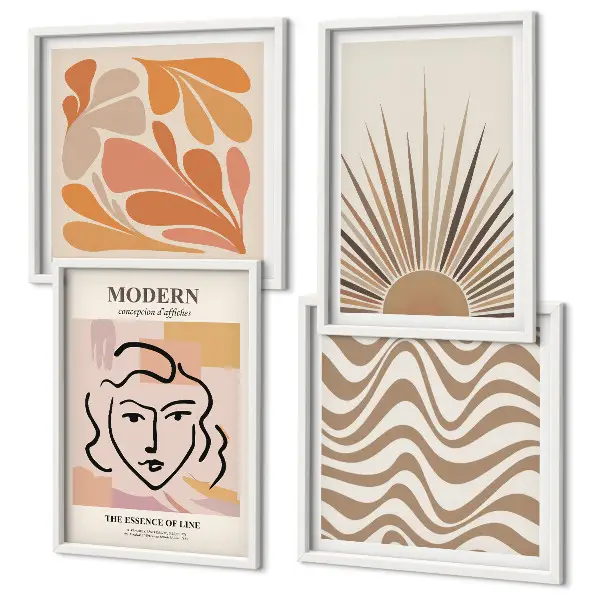 Meerluik in lijst zon met boho pastelkleuren