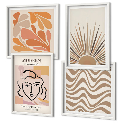 Meerluik in lijst Zon, boho, pastelkleuren