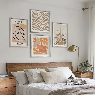 Meerluik in lijst zon met boho pastelkleuren