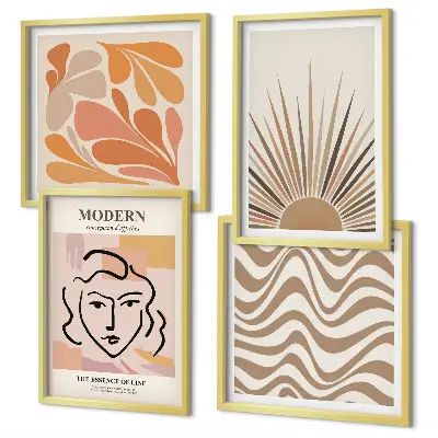 Meerluik in lijst zon met boho pastelkleuren
