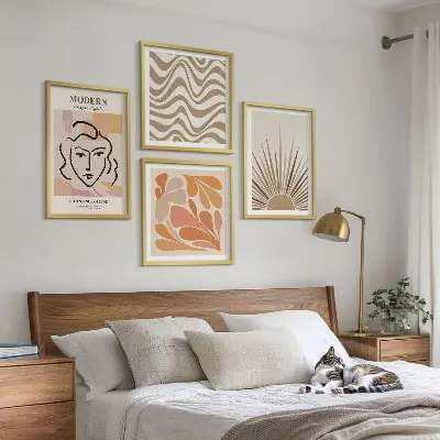 Meerluik in lijst zon met boho pastelkleuren