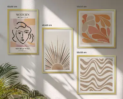 Meerluik in lijst zon met boho pastelkleuren