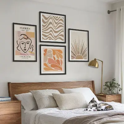 Meerluik in lijst zon met boho pastelkleuren