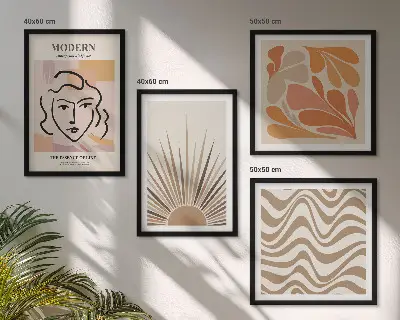 Meerluik in lijst zon met boho pastelkleuren