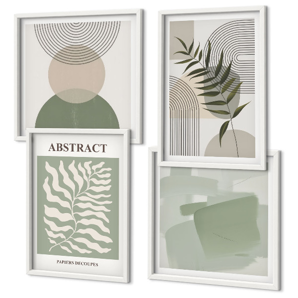 Meerluik in lijst Botanische boho-abstracties