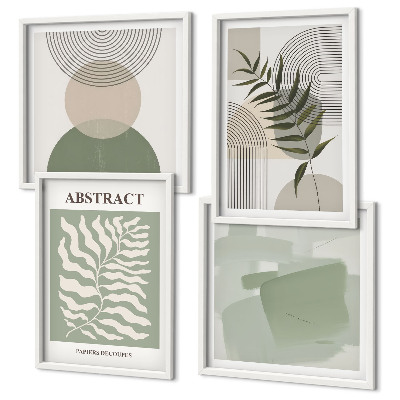 Meerluik in lijst Botanische boho-abstracties